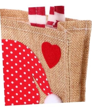 jojofuny Christmas Bag Bags Hand Bags Burlap Tote Bags Party Supply Vintage Container Shopping 1 count (Pack of 1) Picture 3 - Buy Online on GoSupps.com