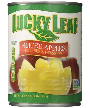 Lucky Leaf Sliced Apples for Pies and Desserts 20oz Can (Pack of 4)