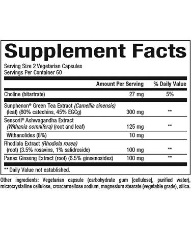 Natural Factors 3 Brains Serene Mind - 120 Vegetarian Capsules for Calming Support - Buy Online on GoSupps.com