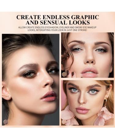 5Pcs Champagne Brown Liquid Eyeshadow Set | Shimmer & Metallic Glitter Highly Pigmented Long-Lasting Makeup | Quick-Drying Sparkling Eye Shadow - Buy Online on GoSupps.com