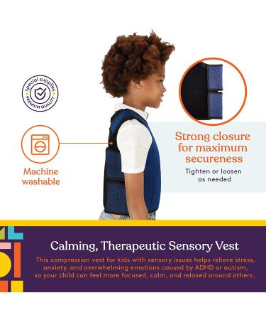 Special Supplies Weighted Sensory Compression Vest for Kids with ADHD, Autism, and Processing Disorders - Small (17x30 inches) - Calming and Supportive - Adjustable Weight Fit - Pack of 1 - Buy Online on GoSupps.com