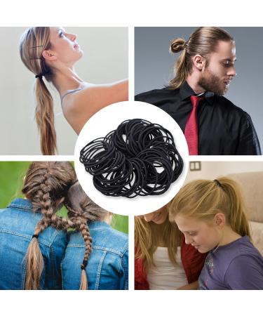 100 Pieces Black Hair Ties - Metal-Free Small Elastic Ponytail Holders for Girls Women & Men | Premium Hair Accessories - Buy Online on GoSupps.com