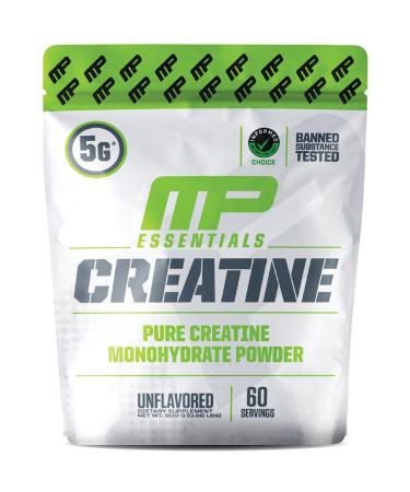 MusclePharm Essentials Creatine Monohydrate Powder Pre Workout Muscle Builder & Post Workout Muscle Recovery Supplement Ultra-Pure 100% Monohydrate Creatine Powder 60 Servings Unflavored Not Flavored