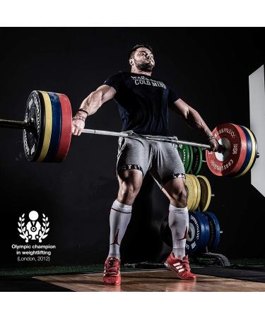 Warm Body Cold Mind V1 Lifting Straps | Olympic Weightlifting Gear for Strength Training Bodybuilding CrossFit & Gym - Wrist Wraps in Marine/Orange - Buy Online on GoSupps.com