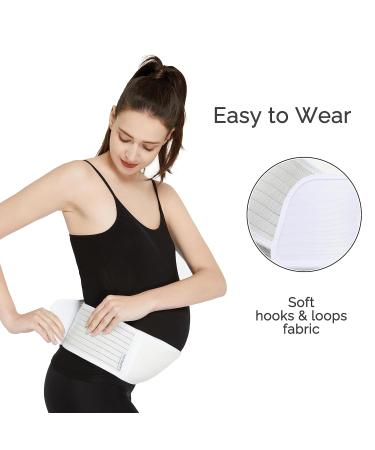 Neotech Care Adjustable Maternity Belt - Light and Breathable Pregnancy Belly Support Band - White Regular Size - Buy Online on GoSupps.com