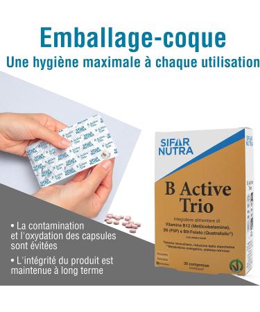 B Active Trio | Riche en B12 (m thylcobalamine) acide folique et B6 (P5P) | v gan | haute absorption | immunit contre la fatigue avec fonction psychologique | 30 comprim s sublinguaux - Buy Online on GoSupps.com
