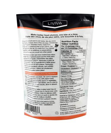 Liviva Organic Shirataki Oat Fiber Penne - Low Calorie Pasta, 400g - Buy Online on GoSupps.com
