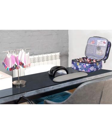 ZFZGFRCS Nail Polish Organizer - Double-layer Storage Bag for 30 Bottles, Flower Design, Portable Carrying Case with Handle - Buy Online on GoSupps.com