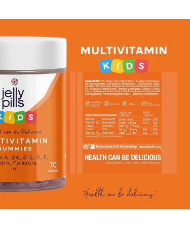 Jelly Pills Multivitamins for Children - Sugar-Free Strawberry Gummies with A B C D E Vitamins & Minerals - 70 Count 10 Weeks Supply - Buy Online on GoSupps.com