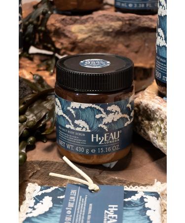 H2Eau Sea Salt Body Scrub with Sea Kelp Red Sea Algae and Sea Water Soothes Softens and Primes Skin Fresh Ocean Scent 430g - Buy Online on GoSupps.com