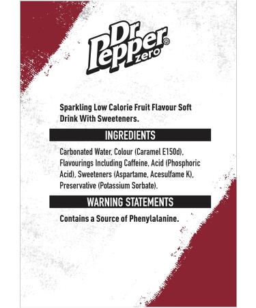 Dr Pepper Zero 8 x 330ml - Sugar-Free Soda Multipack for Refreshing Taste - Buy Online on GoSupps.com