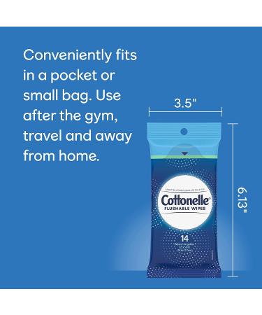 Cottonelle Fresh Care On-the-Go Flushable Wet Wipes - 336 Total Wipes, Adult Wet Wipes, 24 Resealable Packs - Buy Online on GoSupps.com