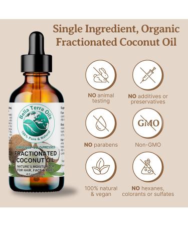 Shop Bella Terra Organic Fractionated Coconut Oil 16 oz - Nutrient-Rich Antioxidants & MCTs for Skin Care & Wellness - International Shipping Available - Buy Online on GoSupps.com