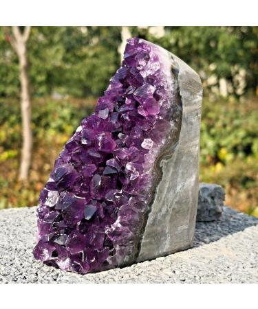 Natural Amethyst geode Quartz Cluster Crystal Specimen Reiki Stone kaixun (Size : 400g) - Buy Online on GoSupps.com