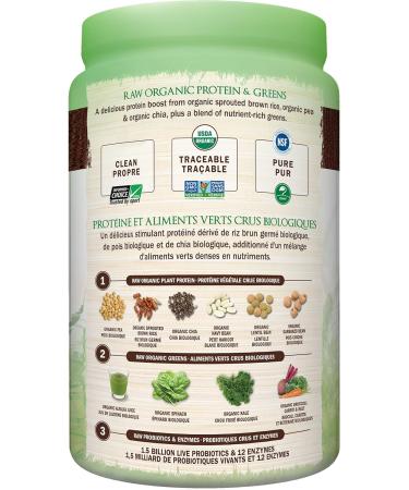 Garden of Life Raw Organic Protein & Greens - Chocolate 610.0 Gram Chocolate. Packed with 20g of protein 6 veggies and 1g sugar. A delicious protein boost from organic sprouted brown rice organic pea & organic chia plus a blend of nutrient-rich greens. Gl - Buy Online on GoSupps.com