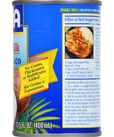 Goya Foods Unsweetened Coconut Milk 13.5oz - Authentic and Versatile Dairy-Free Option - Buy Online on GoSupps.com