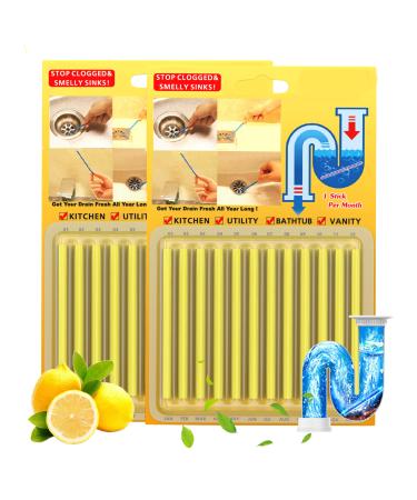 Drain Sticks Drain Cleaner Sticks Drain Stix Dissolves Clogs Eliminates Odors And Keeps Pipes Free Of Obstruction Lemon