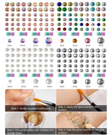 Cosmetic Body Glitter Powder Cosmetic Grade Body Glitter | with Gel Glue & Paint Brush Glitter Glitter for Regular Super Flash Glitter - Buy Online on GoSupps.com