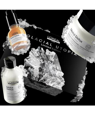 L'Or al Professionnel Metal Detox Gift Set Anti-Metal Routine Damaged & Brittle Hair Shampoo + Mask + Oil Trio Serie Expert Limited Edition - Buy Online on GoSupps.com