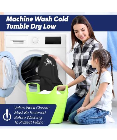 Classic BIB Designs Washable Essl tchen for Adults - Unisex Clothing Protector with Crumbly Compartment - Reusable Black with Meisen Motif - Buy Online on GoSupps.com