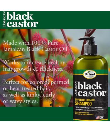 Difeel Jamaican Black Castor Growth Set | 3-PC Shampoo Conditioner & Leave-In Spray | International Shipping - Buy Online on GoSupps.com
