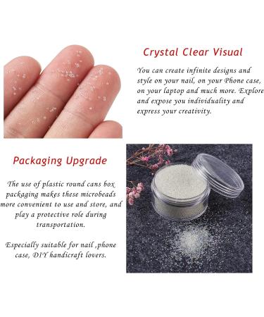 Pandahall 50g Translucent DIY 3D Caviar Nail Art Decoration Glass Beads | No Hole Crystal Micro Beads 0.6-0.8mm - X-MRMJ-R038-B02 - Buy Online on GoSupps.com
