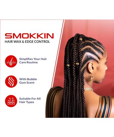 Smokkin 4-in-1 Professional Hair Wax for 4C Braids Edges Twists & Locs - Ultimate Styling Solution - Buy Online on GoSupps.com