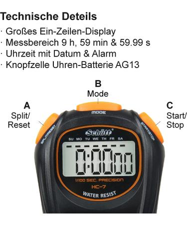 Sch tt HC-7 Digital Stopwatch | Large Display | Perfect for Sports Leisure & Kids | Ideal for Water Festivals - Buy Online on GoSupps.com