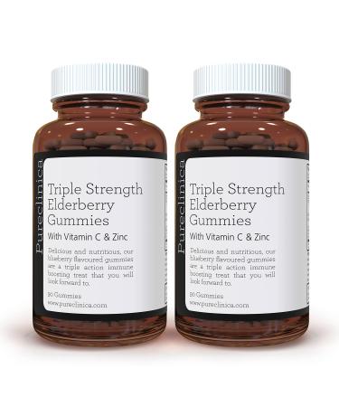Immune support in triple strength - elderberry fruit gum with vitamin C & zinc x 180 fruit gum (2 bottles 90) - up to 6 months stock!Sku: Eldgumx2