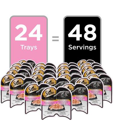SHEBA Bistro Perfect PORTIONS Cat Food Wet Adult Cuts in Gravy Salmon in Creamy Sauce Entr e 75g Tray (24 Pack) Cuts in Gravy Salmon in Creamy Sauce Entr e 75 g (Pack of 24) - Buy Online on GoSupps.com