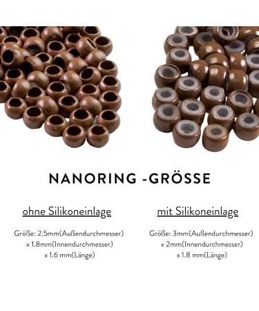 Hair2Heart Nano Ring #8 Dark Blonde - 100 Non-Slip Nano Hair Extensions for Gentle Fastening - Perfect Fit for Fine Hair - Buy Online on GoSupps.com