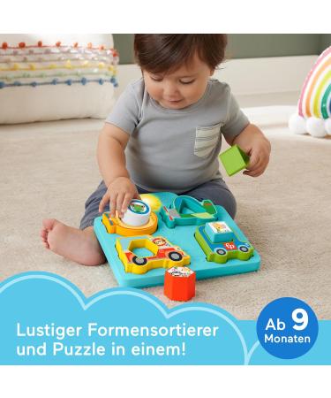 Buy Fisher-Price Vehicle Puzzle - Interactive Form Sorting Toy with 40 Songs & Lights | Ages 9+ Months - International Shipping - Buy Online on GoSupps.com