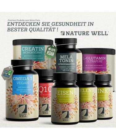 High-Dose Iron Tablets 3x180 - 40mg Vegan Iron Bisglycinate + Vitamin C from Rose Hips - Bioavailable No Additives - Buy Online on GoSupps.com