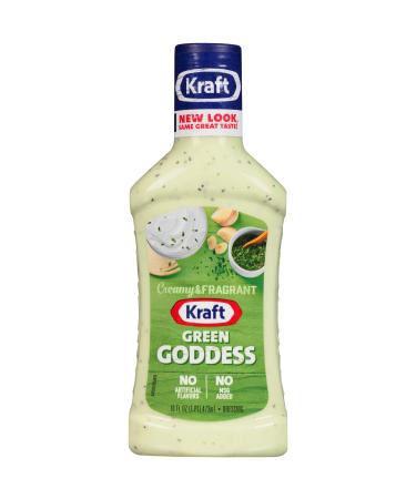 Kraft Green Goddess Salad Dressing (6 ct Pack, 16 fl oz Bottles) Green Goddness