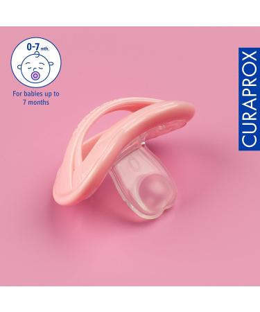 Curaprox Baby Gift Set - Pink Teething Ring Pacifier & Ultra-Soft Toothbrush | Ideal International Gift for Babies - Buy Online on GoSupps.com