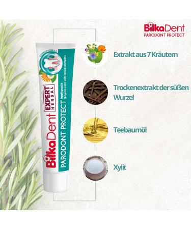 BilkaDent Expert Herbal Parodont Protect Toothpaste - 75ml Gum Care with Herbal Complex for Healthy Gums - Buy Online on GoSupps.com