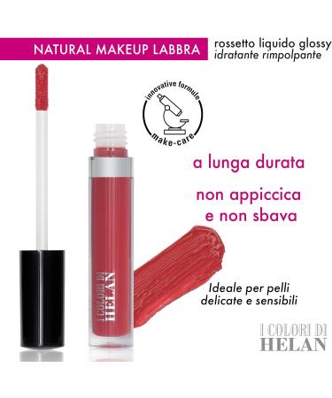  Helan Helan Colors - Long-lasting liquid lipstick luminous non-sticky lip gloss moisturizing lip balm action with castor oil and shea butter - Buy Online on GoSupps.com