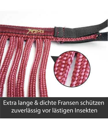 Premium Fly Mask with Fringe & Velcro for Horses - Perfect for Shetty Pony COB Warm Blood & Cold Blood Breeds - Buy Online on GoSupps.com