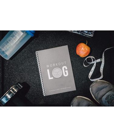 Workout Log Gym 6x8 - Fitness Training Diary for Goal Setting and Progress Tracking - Charcoal Gray - Buy Online on GoSupps.com