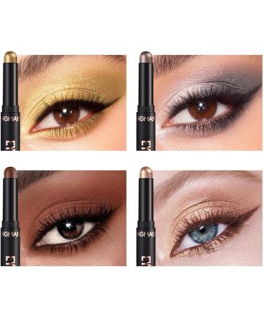 Eyeshadow Pencil Set | Shimmer Creamy Eyeshadow Pencils | Waterproof Cream Eye Shadow Stick Makeup Matte and Shimmer Creamy Eyeshadow Pencil B - Buy Online on GoSupps.com