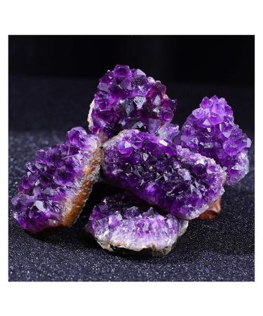 Natural Crystal Rough 90-100g Natural Raw Amethyst Cluster Purple Crystal Cluster Quartz Cluster DIY Jewelry Raw Stone Specimen Home Decoration Crafts Stone Mineral Specimen