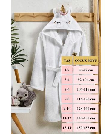 Ely Parker Unicorn Hooded Bathrobe for Kids | Super Soft Turkish Cotton Towel for Boys & Girls Ages 9-10 - Buy Online on GoSupps.com