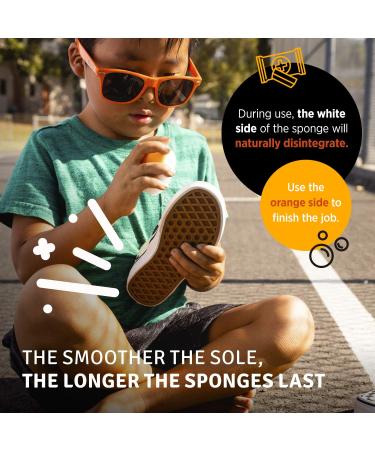 SneakERASERS Instant Sole and Sneaker Cleaner - 3 Pack - Dual-Sided Sponge for Cleaning & Whitening Shoe Soles - Buy Online on GoSupps.com