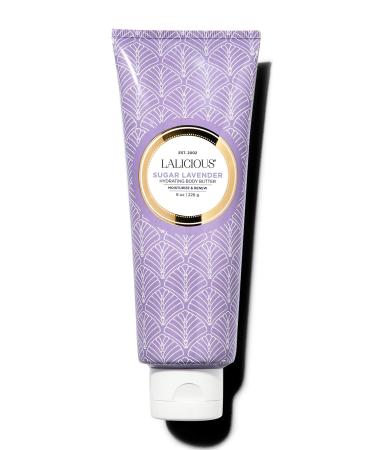 LaLicious Sugar Lavender Body Butter - Hydrating Body & Skin Moisturizing Cream with Whipped Shea Butter  Vitamin E  Cucumber Extract & Apricot Oil - No Parabens (8oz) Sugar Lavender 8 Ounce (Pack of 1)
