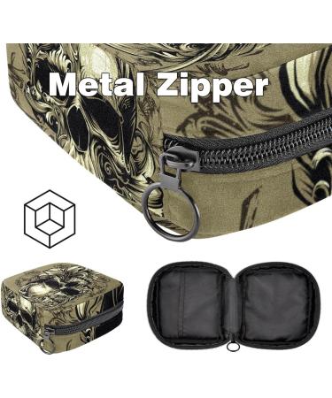 Women's Flowering Skull Binding Bags | Stylish Tampon Storage with Zip Pockets Multi-08 - Buy Online on GoSupps.com