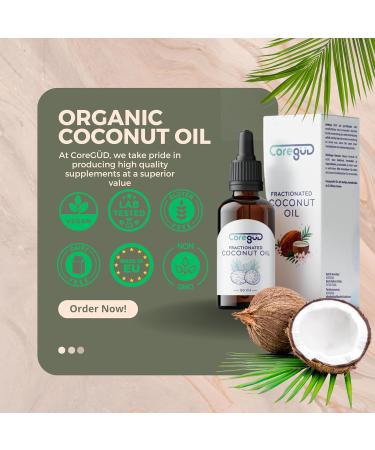 Fractional Coconut Oil - Tropical Happiness with Liquid Fractional Coconut Oil for Skin Body Face & Hair - 50ml - 100% Pure & Natural - Skin Body & Hair Oil - Buy Online on GoSupps.com