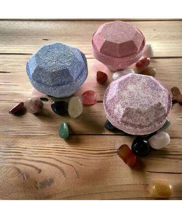 Hidden Gemstones Inside 3 Diamond Shaped Bath Bombs - Gift Set of Luxurious Bath Bombs Each with its Own Unique Fragrance - Buy Online on GoSupps.com