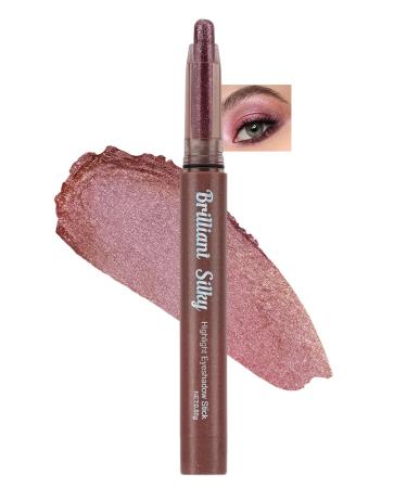 Erinde Erinde Glitter Stick Eyeshadow Waterproof Stick Eyeshadow High Coverage Creamy Texture Easy to Degrade Bright Pearlescent Effect Use as Eyeliner and Illuminant #3