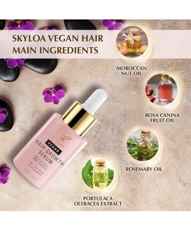 Veganic Hair Growth Serum - Natural Oil for Men & Women | Effective Hair Regrowth Treatment | 30ml Thinning Hair Solution - Buy Online on GoSupps.com