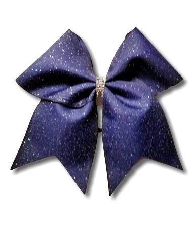 Cheer Bows Navy Glitter Bling Sparkle Hair Bow